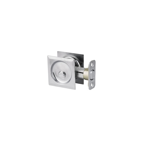 Kwikset Square Privacy Pocket Door Lock Satin Chrome Finish 335SQT-26D - main
